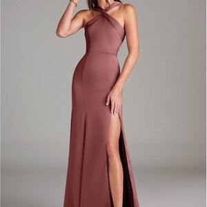 Azazie Rue One Shoulder Amethyst Dress